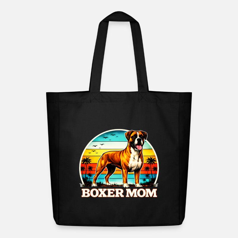 Boxer Mom - Midweight recycelter Stoffbeutel von Stanley/Stella - Schwarz