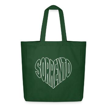 Sorrento, Sorrent Herz-Typo Logo Shirt - Midweight recycelter Stoffbeutel von Stanley/Stella - Flaschengrün - Vorne
