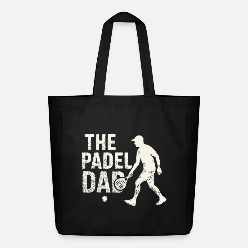 The Padel Dad - Midweight recycelter Stoffbeutel von Stanley/Stella - Schwarz