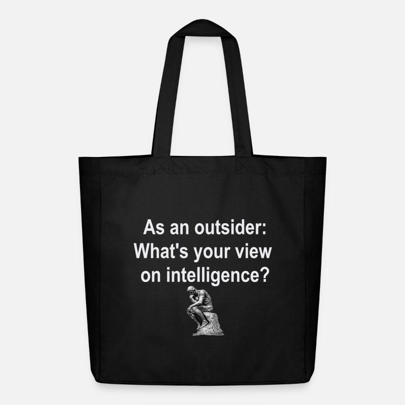 Outsider on Intelligence - Midweight Recycled Tote Bag by Stanley/Stella - black