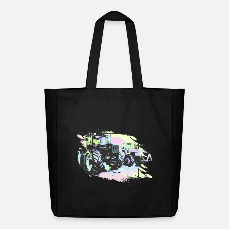 Vieux tracteurs - Tote bag Stanley/Stella Midweight recyclé - noir