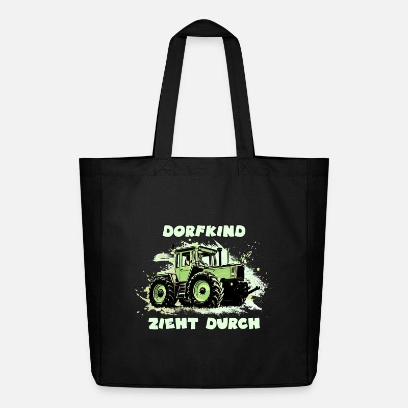 Dorfkind Zieht Durch - Midweight recycelter Stoffbeutel von Stanley/Stella - Schwarz
