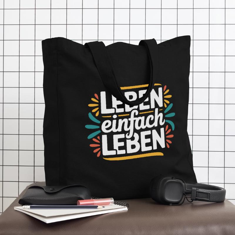 Vivre simplement – Devise de vie positive Design Tote bag Stanley/Stella Midweight recyclé
