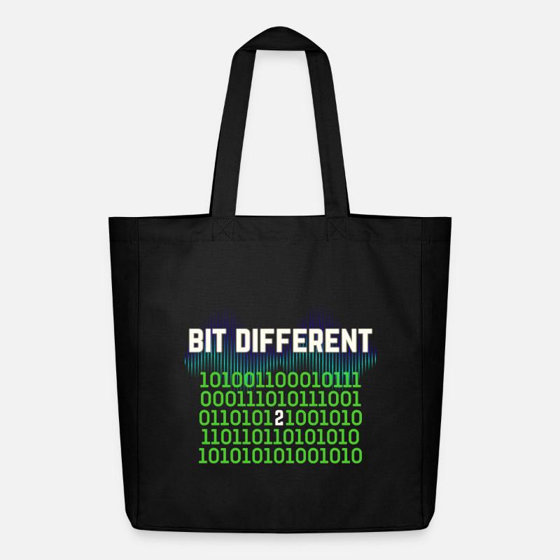 Etwas Anders – Nerdy Binary Error Design - Midweight recycelter Stoffbeutel von Stanley/Stella - Schwarz