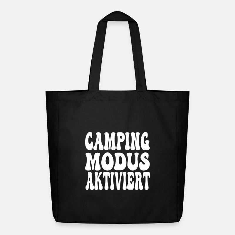 Camping Modus aktiviert - Midweight recycelter Stoffbeutel von Stanley/Stella - Schwarz