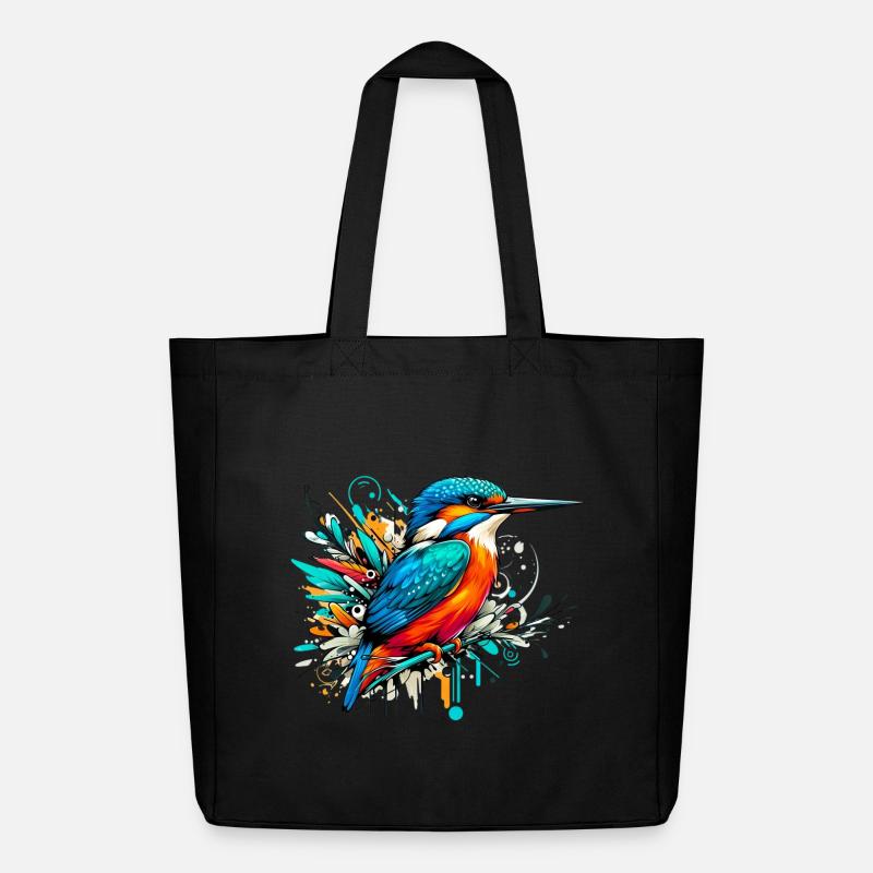 Eisvogel - Midweight recycelter Stoffbeutel von Stanley/Stella - Schwarz