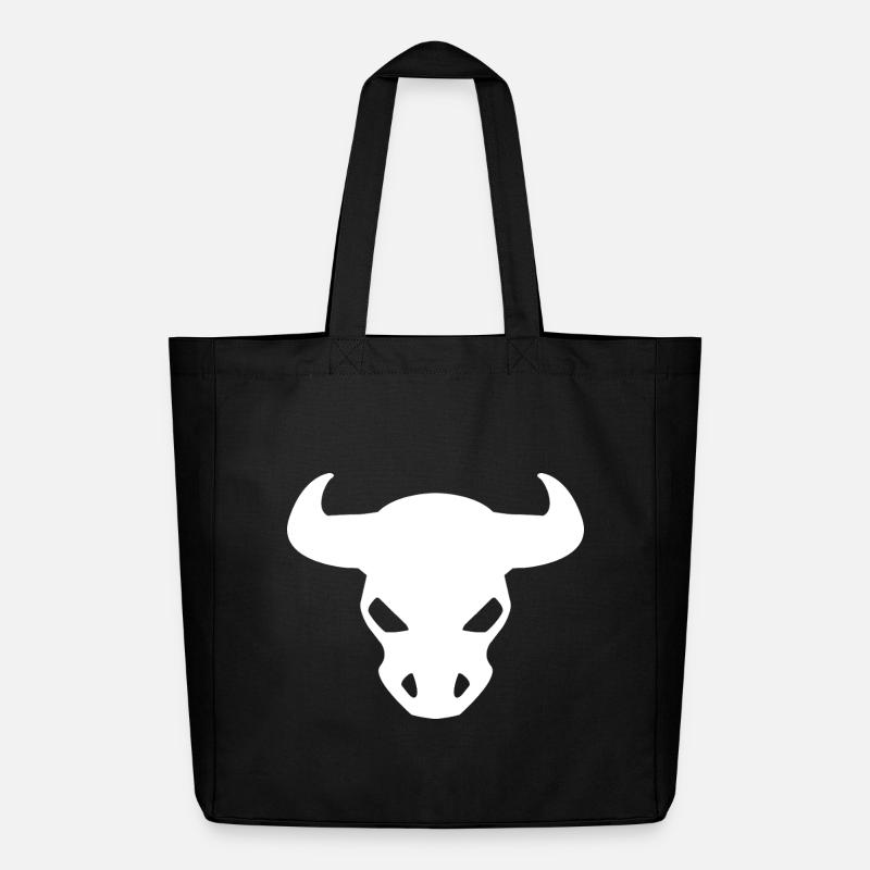 Stier Design – Stierkopf Outfit - Midweight recycelter Stoffbeutel von Stanley/Stella - Schwarz