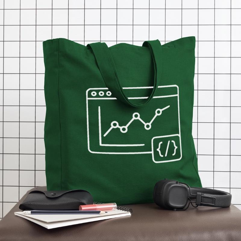 Web Analyse Chart Coding Browser Vektor Midweight recycelter Stoffbeutel von Stanley/Stella