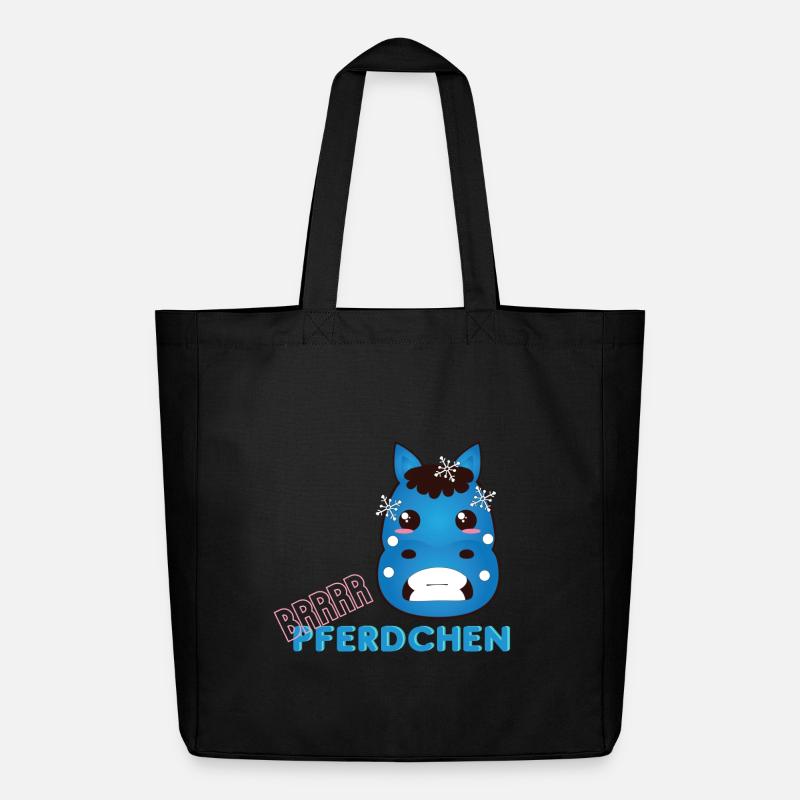 ! Brrr Pferdchen - Winter Pony - Midweight recycelter Stoffbeutel von Stanley/Stella - Schwarz