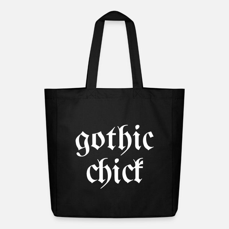 Gothic chick Modern goth font saying - Midweight Recycled Tote Bag by Stanley/Stella - black