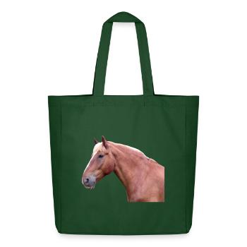 Pferdekopf Pferd Dressurpferd Pferderasse Reiter - Midweight recycelter Stoffbeutel von Stanley/Stella - Flaschengrün - Vorne