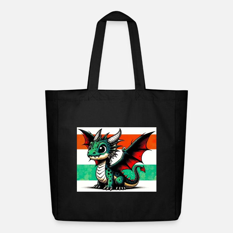 Drache - Midweight recycelter Stoffbeutel von Stanley/Stella - Schwarz