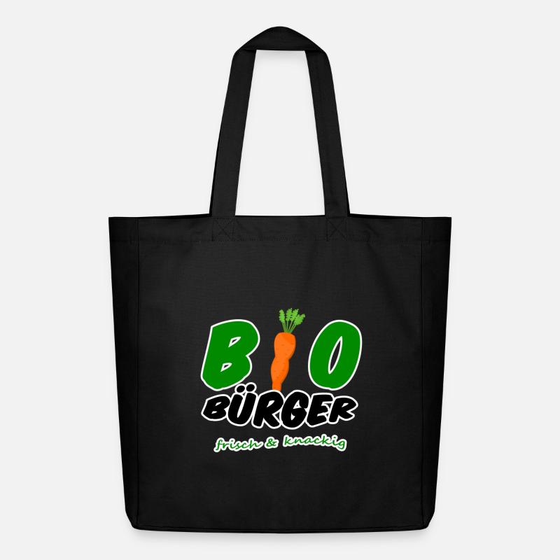 Bio Bürger vegan vegetarisch Spruch Geschenk - Midweight recycelter Stoffbeutel von Stanley/Stella - Schwarz