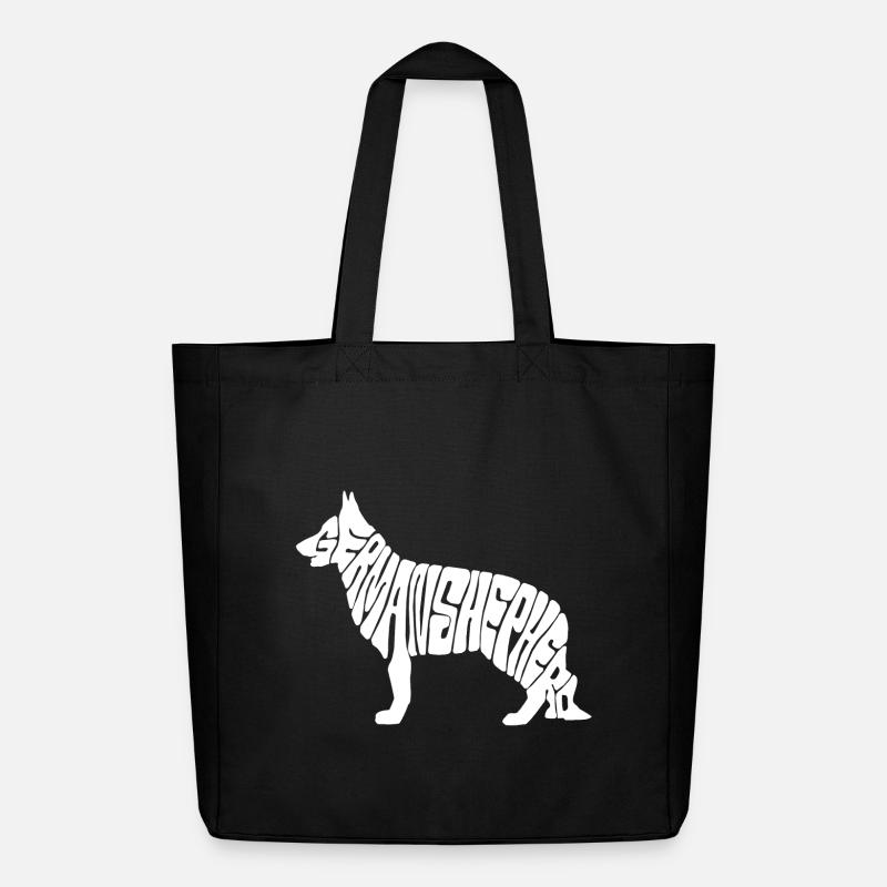 german shepherd - Midweight recycelter Stoffbeutel von Stanley/Stella - Schwarz