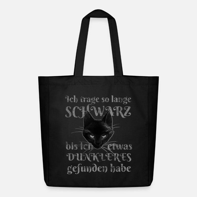 Alchemy England Schwarze Katze Lustiger Spruch - Midweight recycelter Stoffbeutel von Stanley/Stella - Schwarz