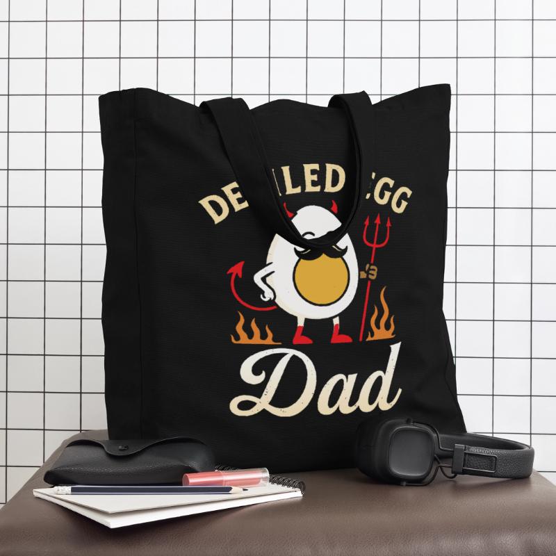 Deviled Egg Dad Thanskgiving Dinner Midweight Recycled Tote Bag by Stanley/Stella
