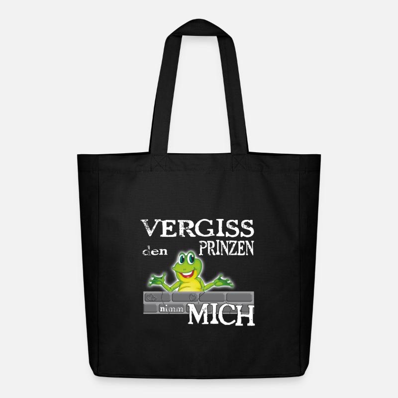 Frosch König textile Geschenkidee - Midweight recycelter Stoffbeutel von Stanley/Stella - Schwarz