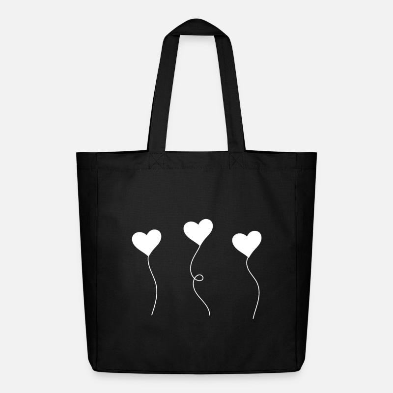 heart - Midweight recycelter Stoffbeutel von Stanley/Stella - Schwarz