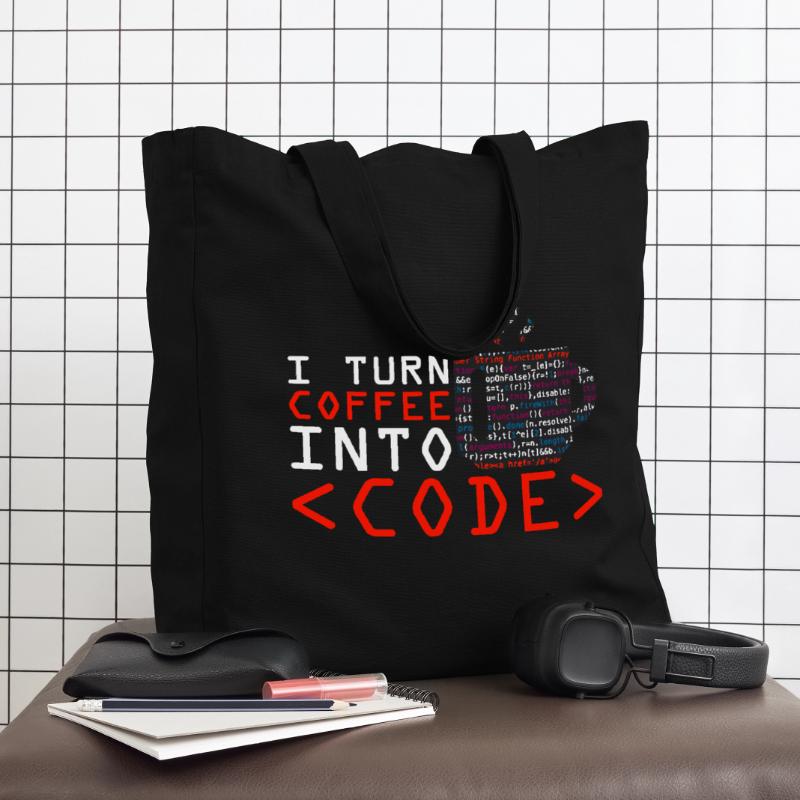 Les programmeurs génèrent du code à partir de café Tote bag Stanley/Stella Midweight recyclé