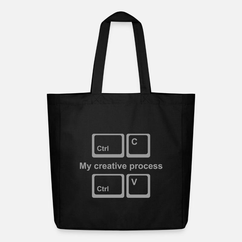 Copy Paste Shirt – Funny Coder & Designer Tee - Midweight Recycled Tote Bag by Stanley/Stella - black