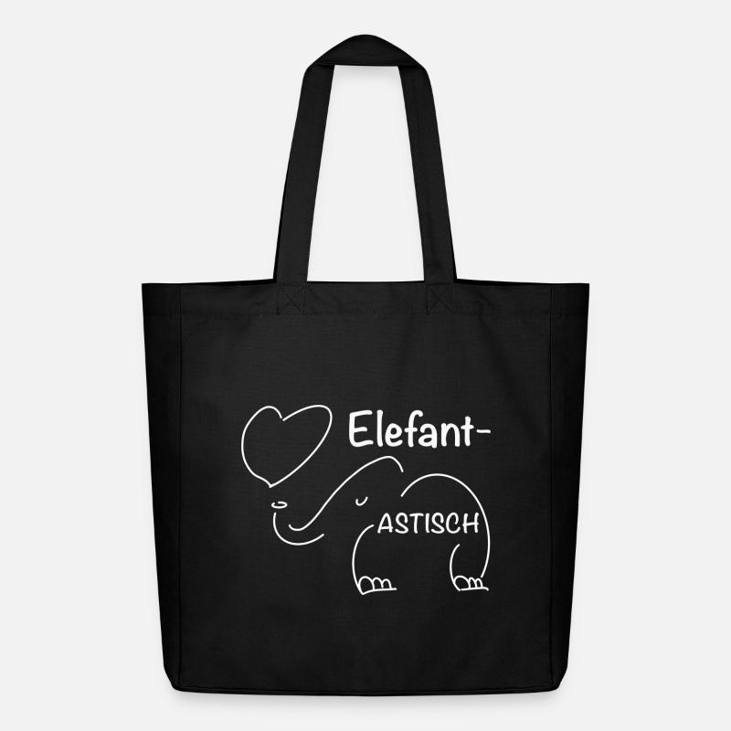 Elefantastisch - Midweight recycelter Stoffbeutel von Stanley/Stella - Schwarz