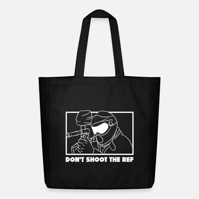 Don’t Shoot the Ref – Lustiges Paintball Design - Midweight recycelter Stoffbeutel von Stanley/Stella - Schwarz