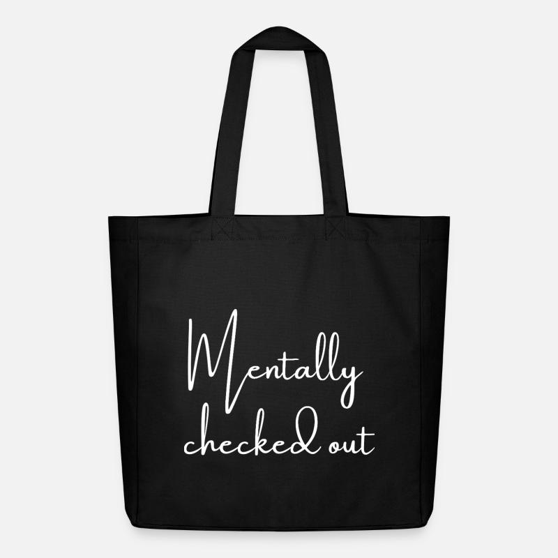 Mentally checked out | Greysoul Thoughts - Midweight recycelter Stoffbeutel von Stanley/Stella - Schwarz