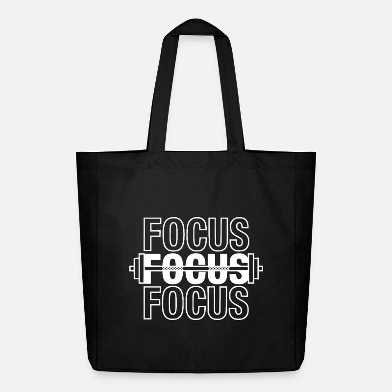 FOCUS Gym Motivation Langhantel - Midweight recycelter Stoffbeutel von Stanley/Stella - Schwarz