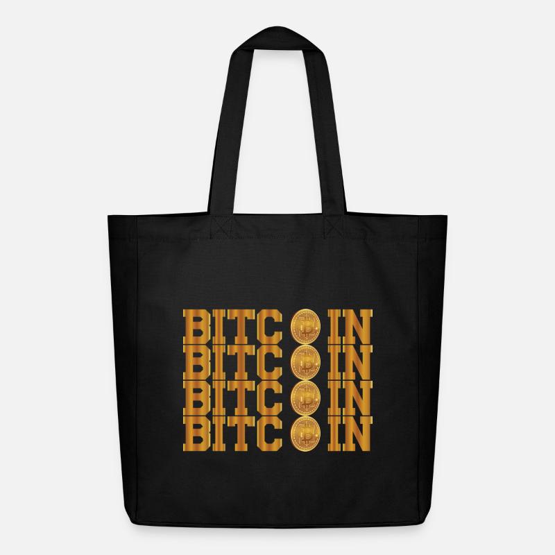 Bitcoin - Midweight recycelter Stoffbeutel von Stanley/Stella - Schwarz