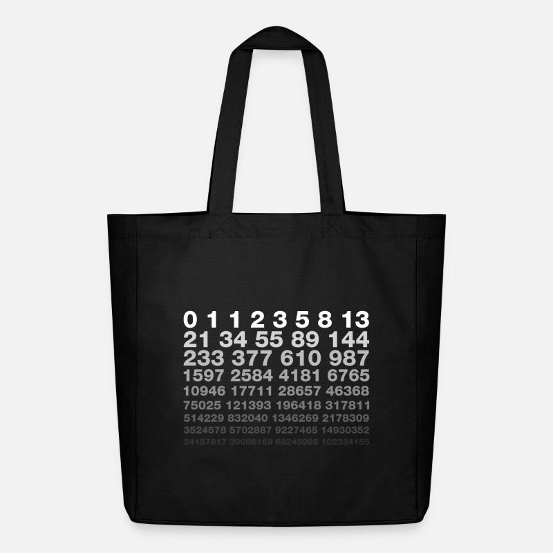 Fibonacci - Midweight Recycled Tote Bag by Stanley/Stella - black