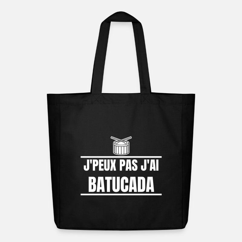 batucada, samba, carnaval de rio, percussion - Tote bag Stanley/Stella Midweight recyclé - noir