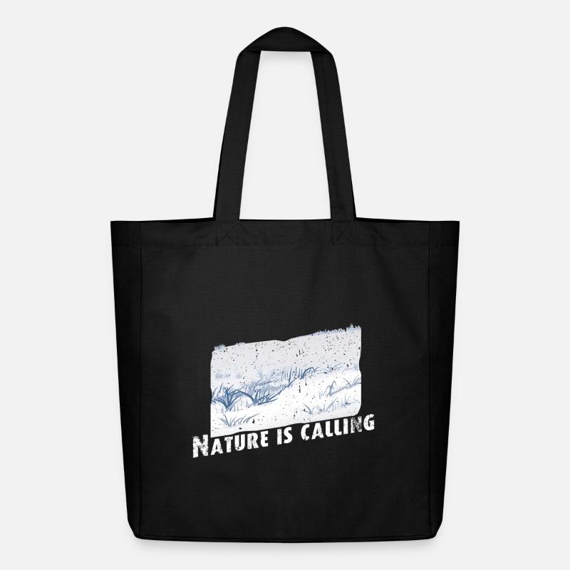 Nature is calling Winter - Midweight recycelter Stoffbeutel von Stanley/Stella - Schwarz