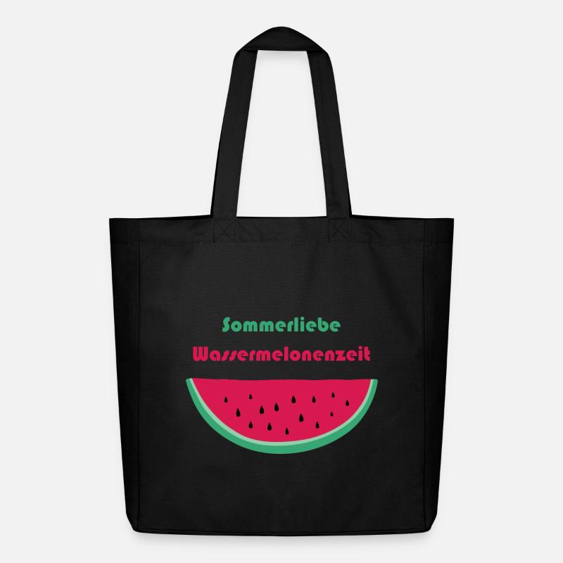 Sommerliebe Wassermelonenzeit - Midweight recycelter Stoffbeutel von Stanley/Stella - Schwarz
