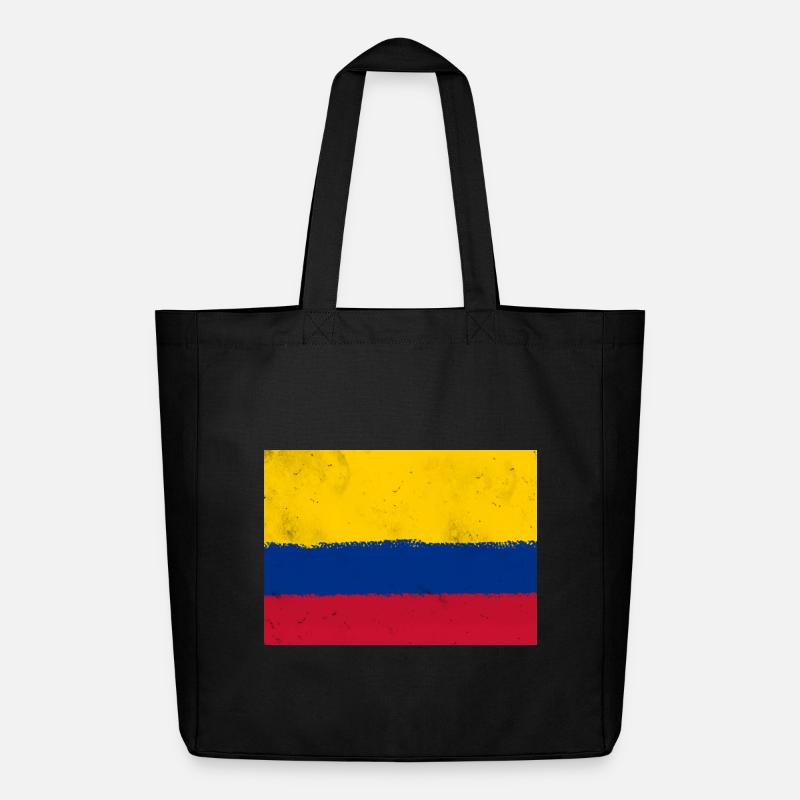 Drapeau de la Colombie - Tote bag Stanley/Stella Midweight recyclé - noir