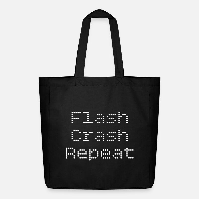 Flash. Crash. Repeat. - Midweight Recycled Tote Bag by Stanley/Stella - black