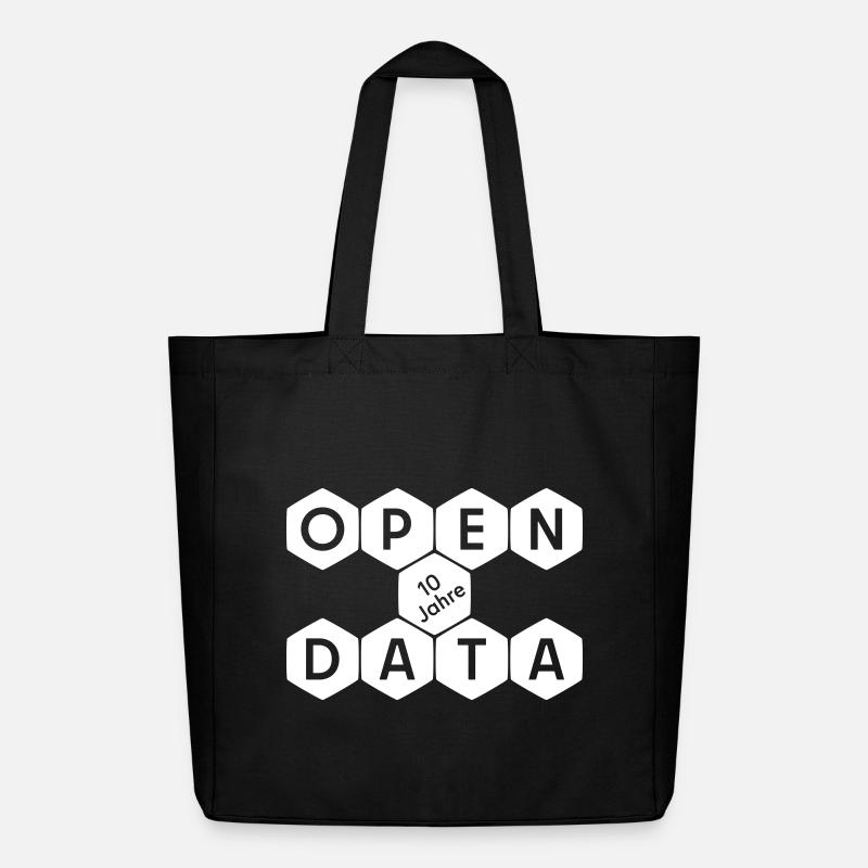 Open Data 10 Jahre Jubiläum (hell) - Midweight recycelter Stoffbeutel von Stanley/Stella - Schwarz