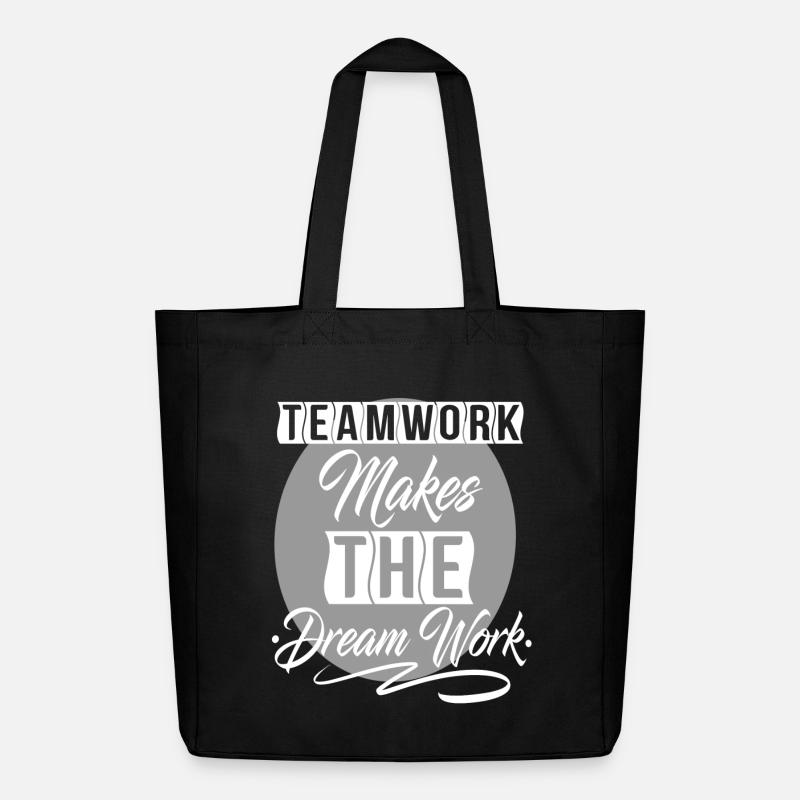 Teamwork Makes The Dream Work - Midweight recycelter Stoffbeutel von Stanley/Stella - Schwarz