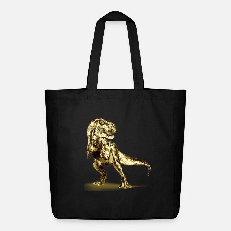 T-Rex Dinosaur Illustration - Midweight recycelter Stoffbeutel von Stanley/Stella - Schwarz