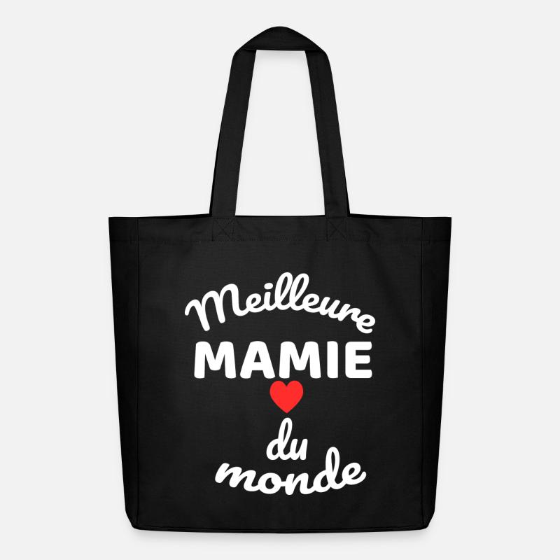 Bestes Mama-Herz - Midweight recycelter Stoffbeutel von Stanley/Stella - Schwarz