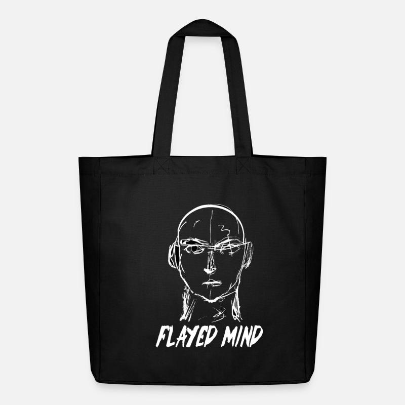 Flayed Mind White - Midweight Recycled Tote Bag by Stanley/Stella - black