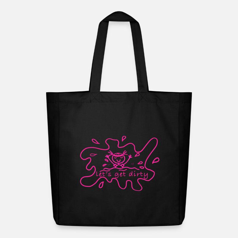 Let's Get Dirty Neon Splash Design - Midweight recycelter Stoffbeutel von Stanley/Stella - Schwarz