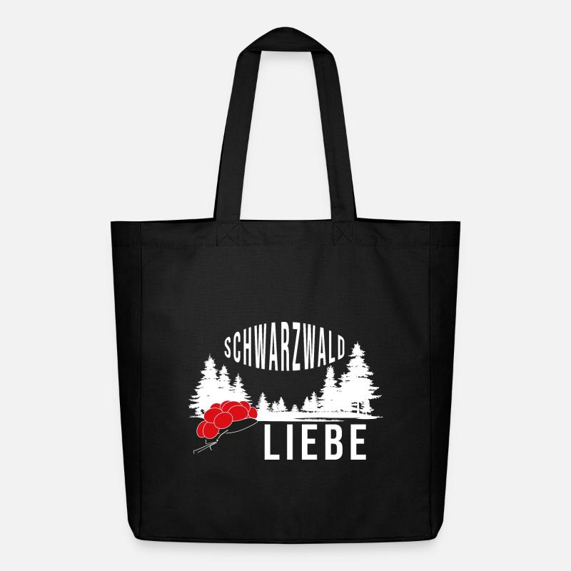 Schwarzwald Liebe - Midweight recycelter Stoffbeutel von Stanley/Stella - Schwarz