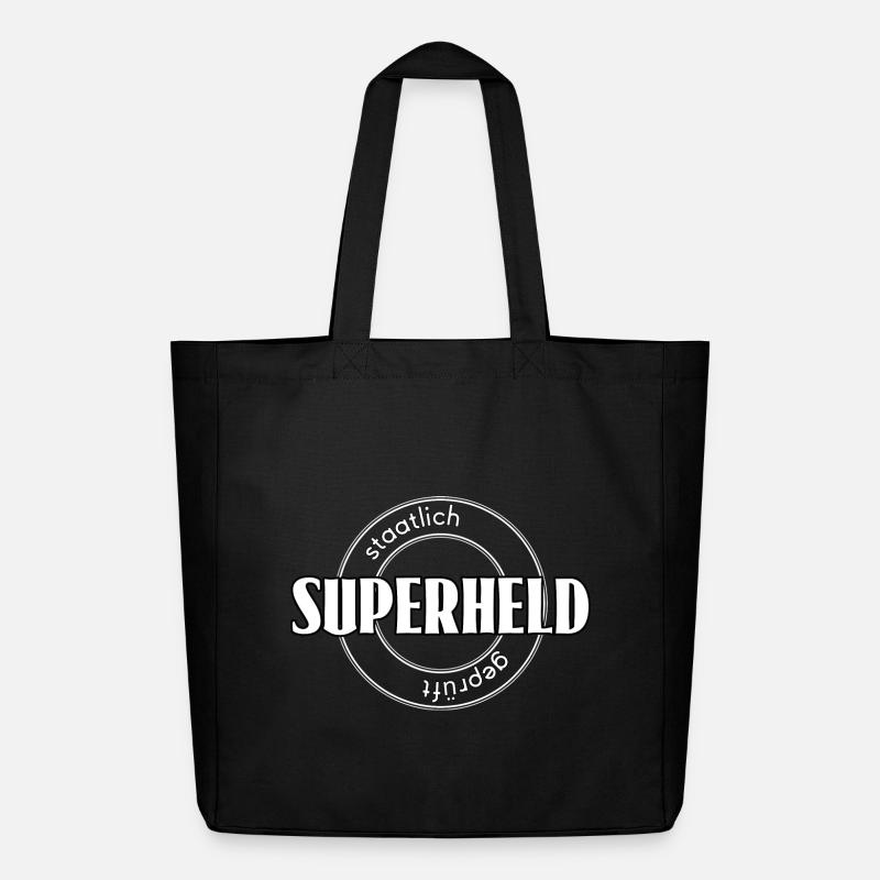 Superheld - Midweight recycelter Stoffbeutel von Stanley/Stella - Schwarz