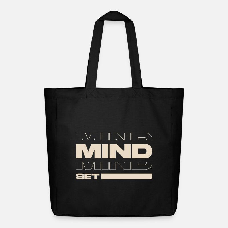 Mindset – Motivation & Success Mentality Statement - Midweight recycelter Stoffbeutel von Stanley/Stella - Schwarz