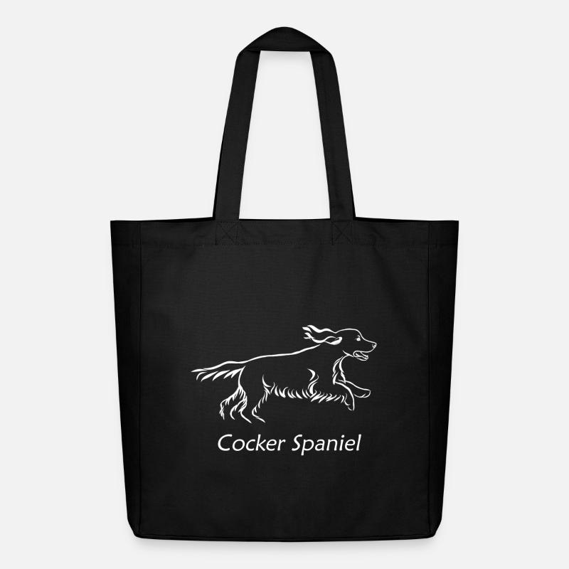 Cocker spaniel - Midweight Recycled Tote Bag by Stanley/Stella - black