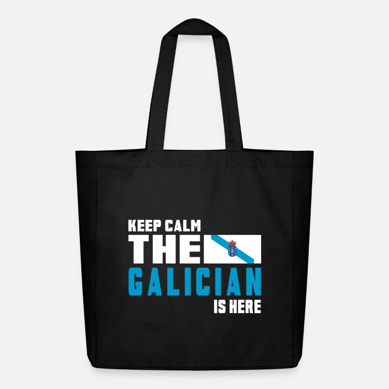 Drapeaux de Galice Keep Calm - Tote bag Stanley/Stella Midweight recyclé - noir