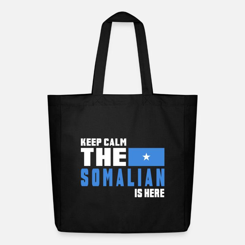 Keep Calm Somalia Flaggen Design - Midweight recycelter Stoffbeutel von Stanley/Stella - Schwarz