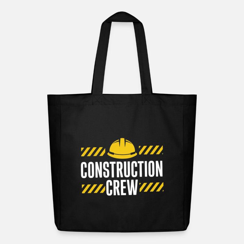 Construction Crew Safety Design - Midweight Recycled Tote Bag by Stanley/Stella - black