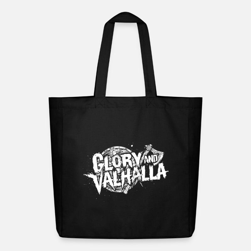 Glory and Valhalla - Midweight Recycled Tote Bag by Stanley/Stella - black