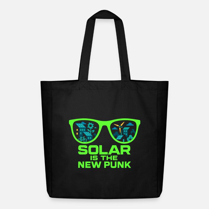 Solar Is the New Punk - Midweight recycelter Stoffbeutel von Stanley/Stella - Schwarz